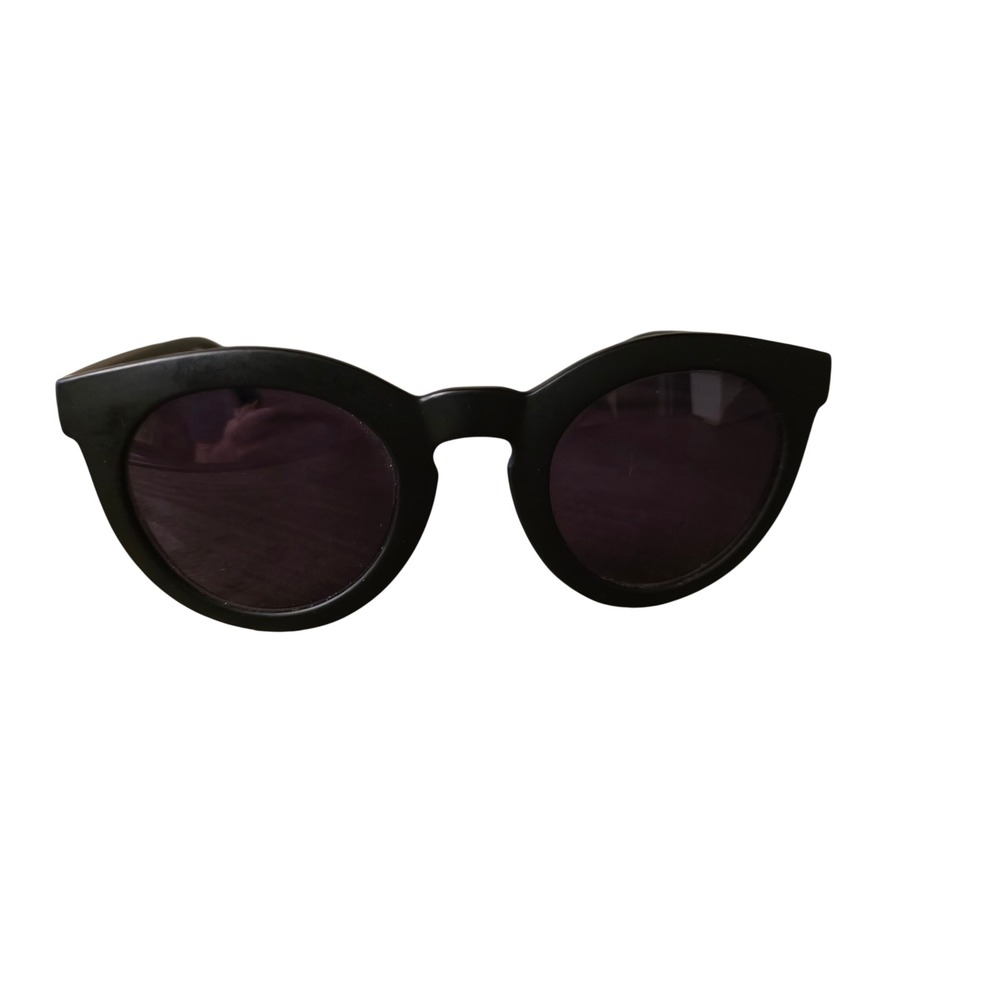 Crap Eyewear The T.V. Eye Sunglasses Matte Black Dagger Hardware Round Frames